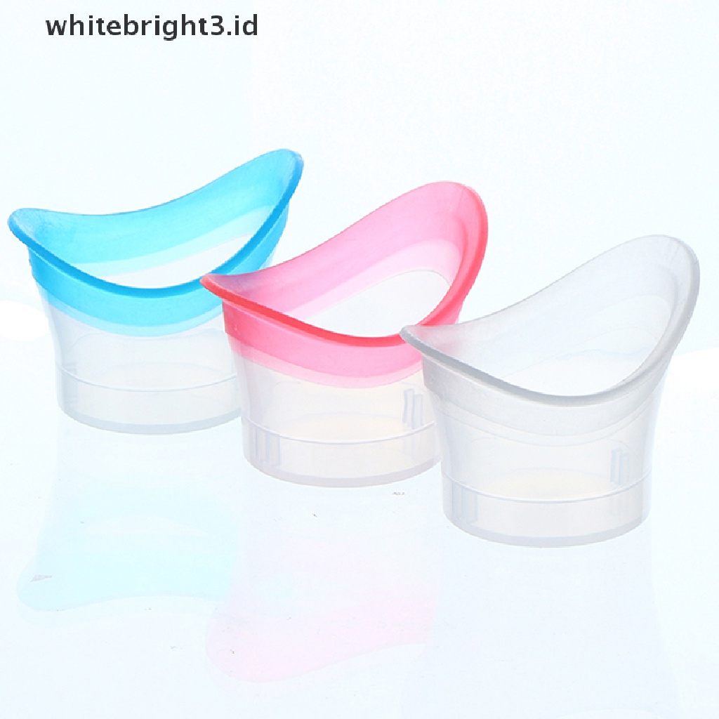 (whitebright3.id) 2pcs / Set Gelas Cuci Mata Bahan Silikon Reusable Untuk Mandi