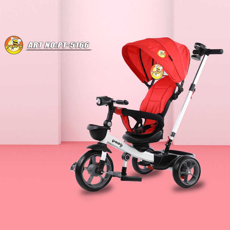 Sepeda Anak Bayi Balita Dorong Roda 3 Tricycle Pacific PC5166 Kursi Bisa Berputar-3
