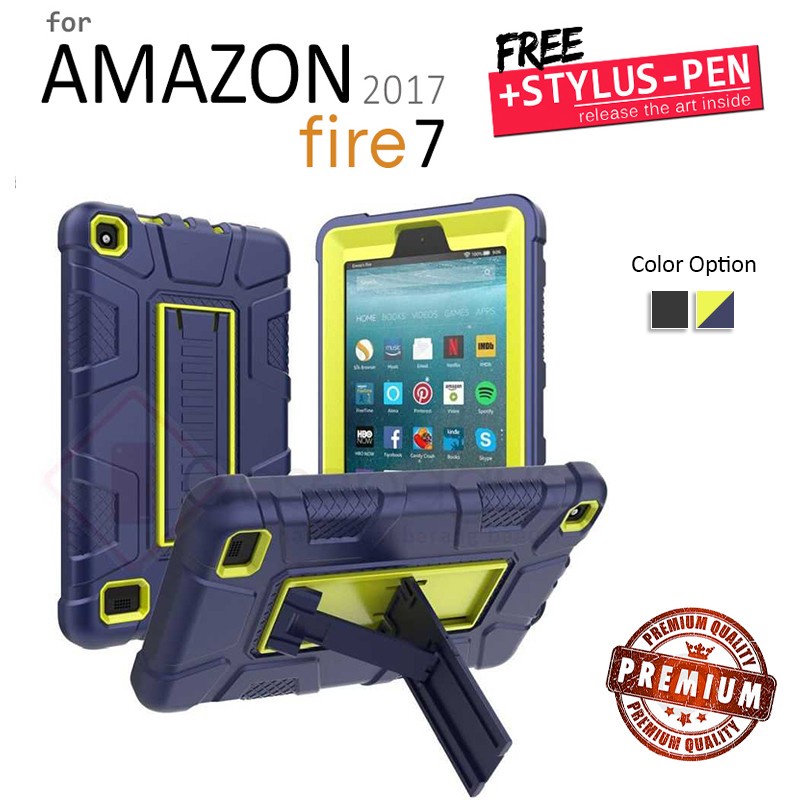 Amazon Fire 7 2017 Kindle - 2in1 Heavy Sharp Armor Case Cover