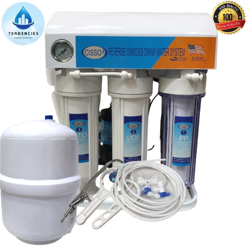 MESIN RO 100 GPD CISSO STANDING / MESIN REVERSE OSMOSIS CISSO 100 GPD DUDUK / RO CISSO 100 GPD DUDUK