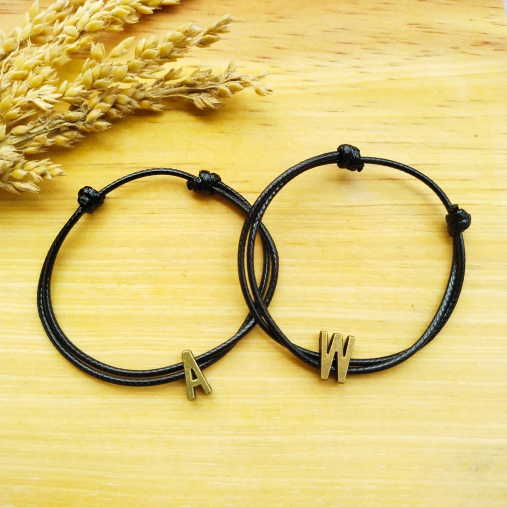 PART 1 ( A - T ) Gelang huruf/gelang inisial/gelang couple/gelang persahabatan/waterproof