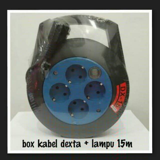 Stop kontak 4 lubang - kabel box 15 meter - kabel olor lampu on off