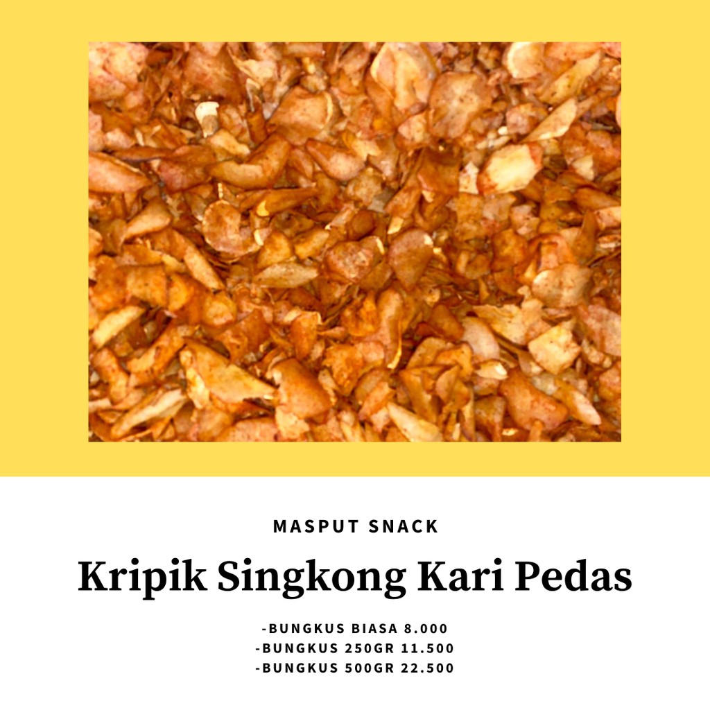 

KRIPIK SINGKONG KARI PEDAS (ukuran biasa)