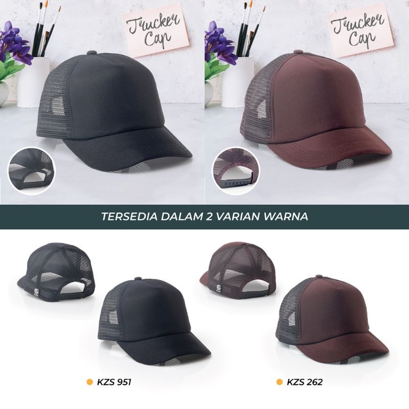 KUZATURA NC topi cowok terbaru 2021 keren dewasa / topi distro ori / topi jaring trucker pria / topi