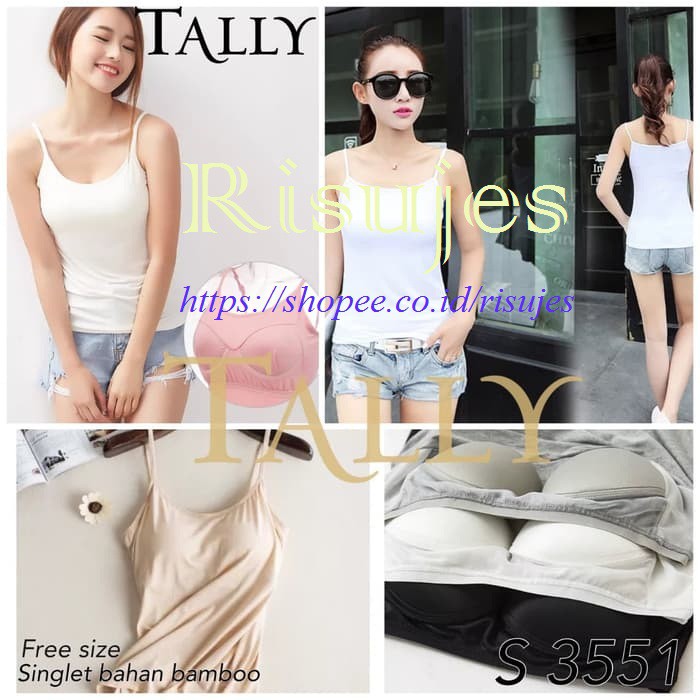 Tank Top Baju Wanita / Baju Singlet Bra BH Model 3550 , 3551 , 2005 , 2015 Asli Tally