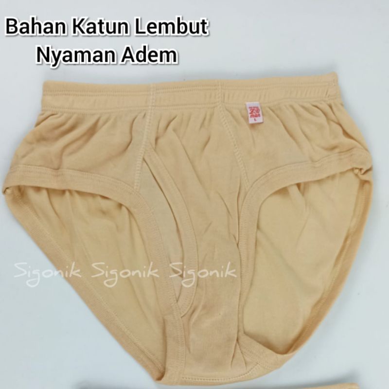 CD Celana Dalam Pria Dewasa ZB Man Jumbo  M L XL XXL XXXL KARET KERUT Cowok Laki-Laki Remaja Big Size Katun Polos Briefs Sigonik