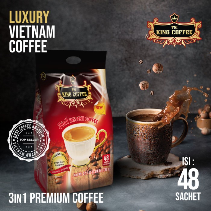 

DISKON - (BISA COD) Kopi Vietnam Trung Nguyen TNI King Coffee 3in1 - 48 sachet - Box