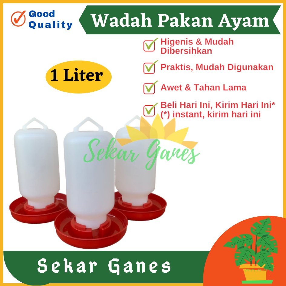 Tempat Makan Ayam Kapasitas 1 Liter 1 Kg SCARLET Wadah Pakan Ayam Anti Tumpah Ransum Wadah Makan Ayam Anakan Plastik 1 Kg - TEMPAT MAKAN AYAM / RANSUM / TRA1K MEDION KAPASITAS 1KG WADAH PAKAN AYAM TERMURAH BAHAN PLASTIK BAGUS