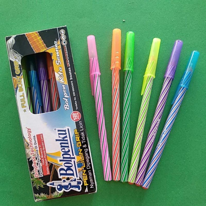 [HUSNA COLLECTION] PULPEN ULIR  (12PCS) / Pulpen Lilin 1 Pak Murah