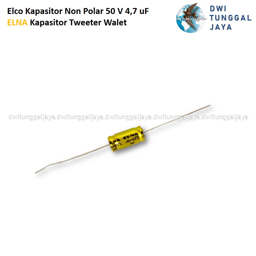 Elco Kapasitor Non Polar 50 V 4,7 uF ELNA Elco Kapasitor Tweeter Speaker Walet