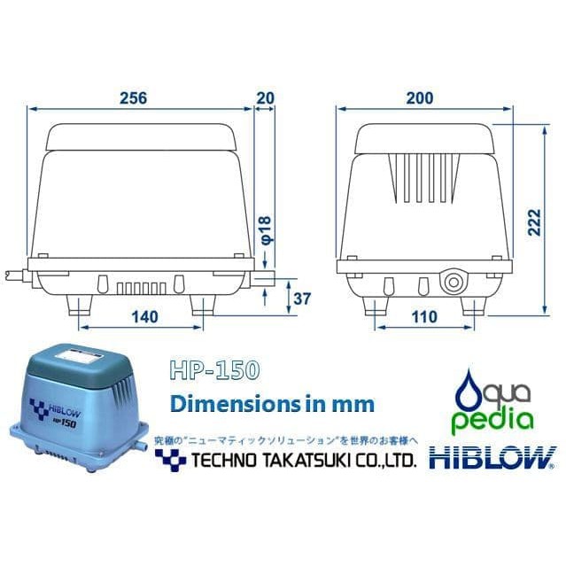 Hobby Techno Takatsuki Hiblow HP 150 Japan Pompa Udara Blower Air Pump