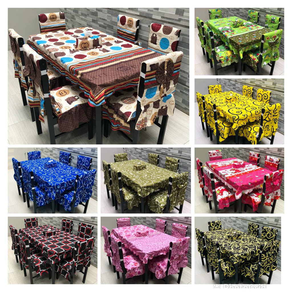 CTC 6 SARUNG KURSI MAKAN SET READY STOCK