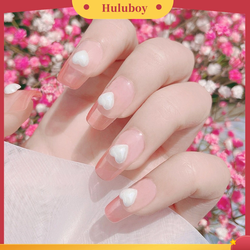Huluboy Huluboy♡ 50 Pcs Payet Bentuk Hati 3D Bahan Keramik Untuk Dekorasi Nail Art