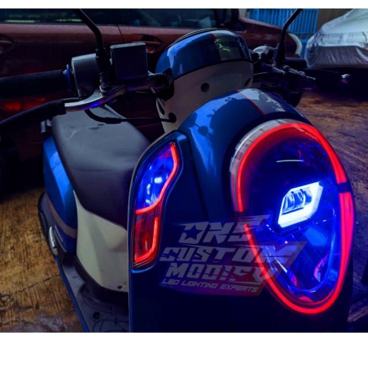 Tren Kekinian.. LAMPU LED ALIS SCOOPY FI BONUS ALIS SEIN & DEVIL EYES LAMPU SENJA LAMPU LED LAMPU LI