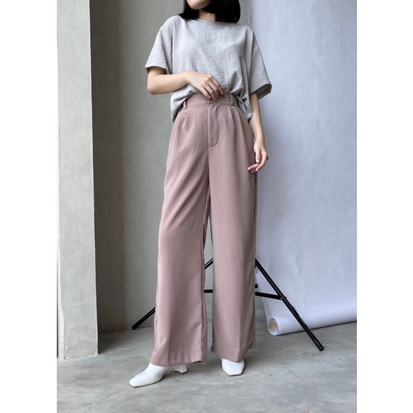 SIVALI Loose Pants Trousers Wanita - Celana Anti Kusut - Celana Kulot Wanita 3250