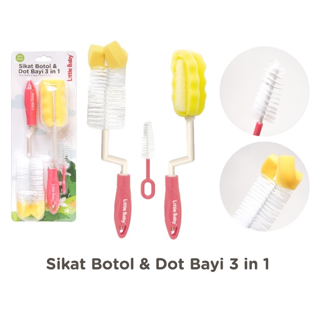 Little Baby Sikat Botol &amp; Dot Bayi 3 in 1