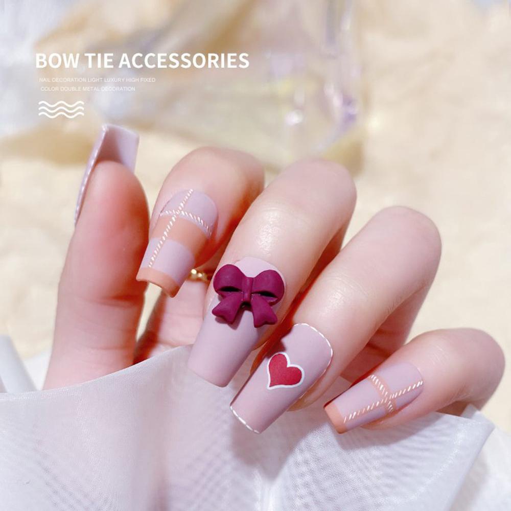 MXBEAUTY Ikatan Simpul Dekorasi Nail Art Peri Charms Frosted DIY Nail Art