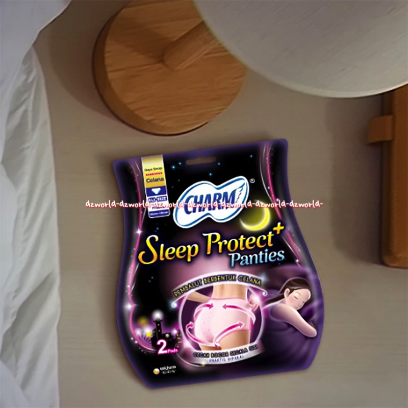 Charm Sleep Protect Panties 2pads Pembalut Berbentuk Celana Cegah Bocor Segala Sisi Charm Panties Pant Pembalut Celana