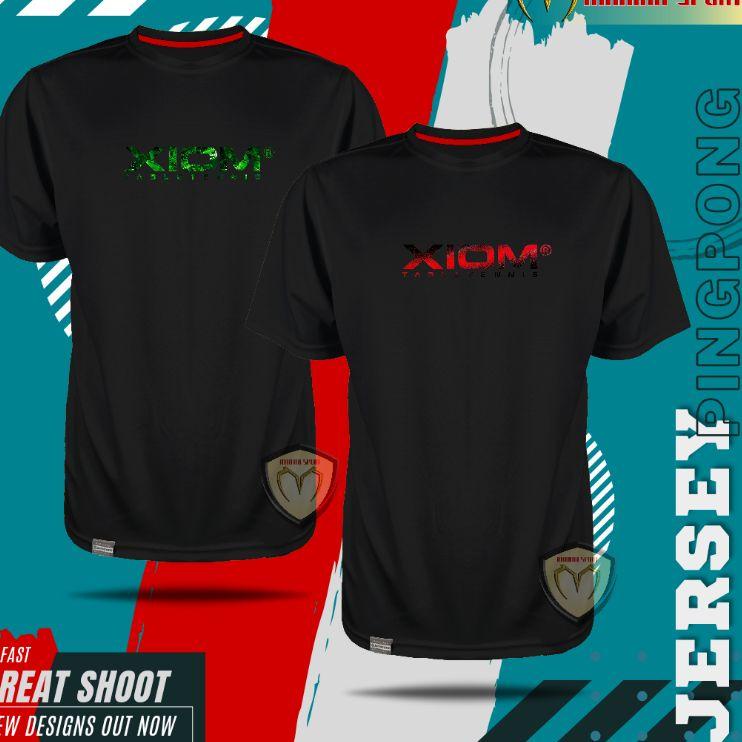Bagus Dipakai.. KPXH01 - KAOS PINGPONG BAJU TENIS MEJA XIOM JERSEY PREMIUM SABLON DTF TERBARU