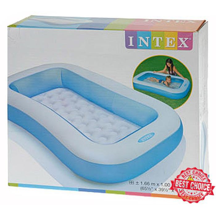 Promo Harga Termurah Kolam Renang Anak Intex Blue Rectangular Pool 57403 Shopee Indonesia