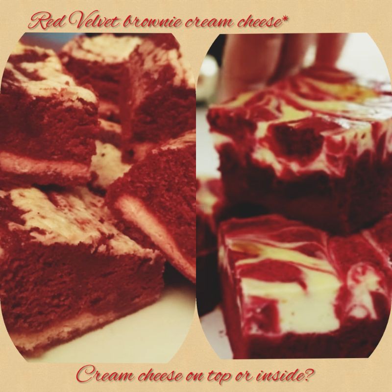 

brownies red Velvet cream cheese