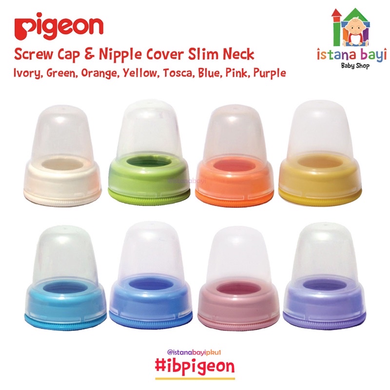 PIGEON Screw Cap + Nipple Cover Slim / Tutup Botol Susu Slim Neck