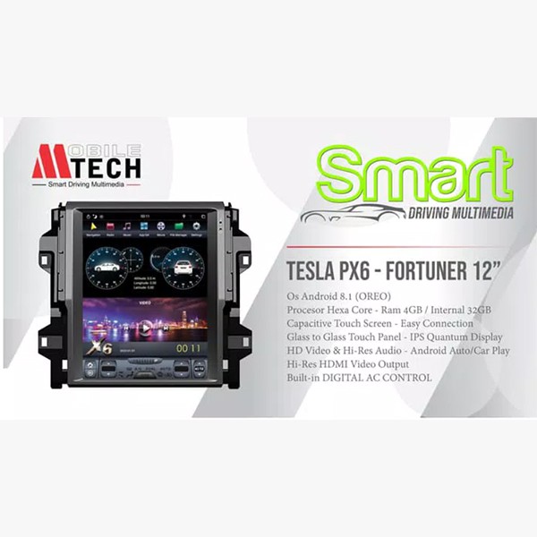 Mtech Head Unit Tesla Android Toyota Fortuner VRZ Mobil