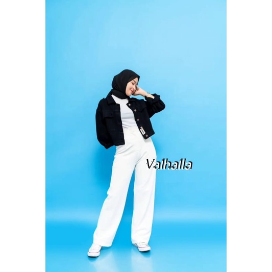 Jaket jeans wanita Jaket jeans oversize Jaket korea  Jaket denim wanita Jaket crop wanita