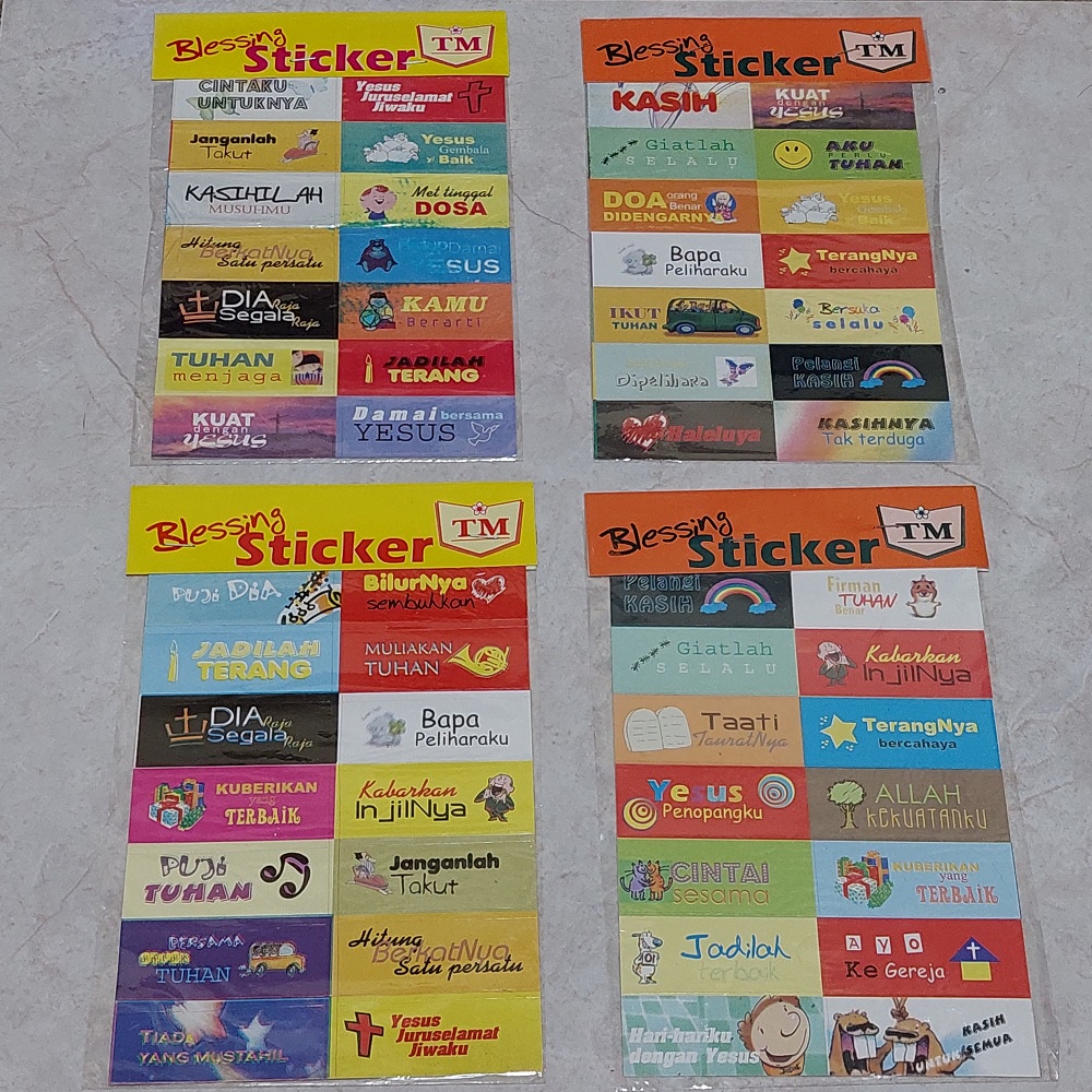 

RANDOM 1 LEMBAR STIKER ANAK SEKOLAH MINGGU/ STIKER NASRANI/ STICKER GAMBAR QUOTES SINGKAT KRISTEN DAN KATOLIK