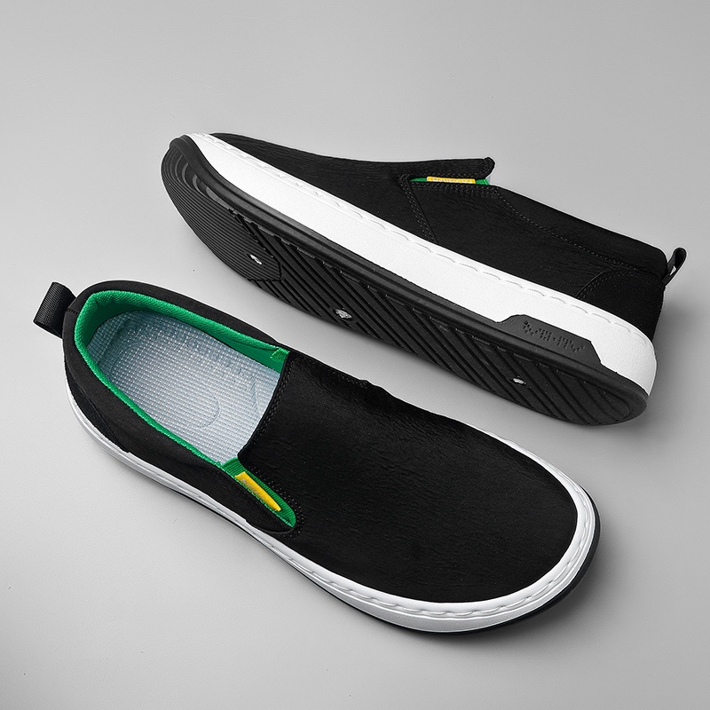 HIGHLAND Sepatu Pria Slip On Casual Sepatu Cowok Slop Kerja Kuliah Trendy Fashion MC118