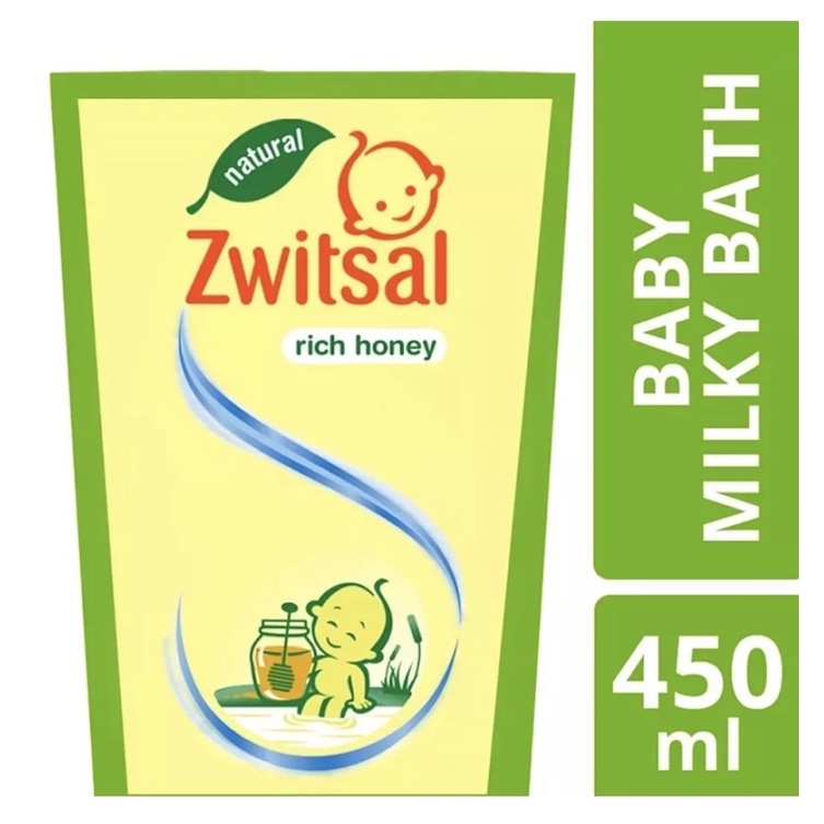 Zwitsal Natural Baby Bath 2 In 1 2in1 Hair &amp; Body 450ml 600ml 600 ml Anti Bacterial Rich honey