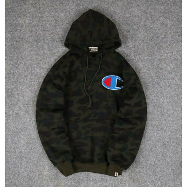 Jaket Hoodie BAPE x CHAMPIONS