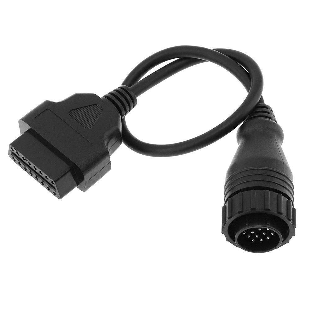 1pc Obd-Ii Kabel Adapter Konektor Diagnostik 14 Pin Male Ke 16pin Female Panjang 30cm Untuk Benz 14pin