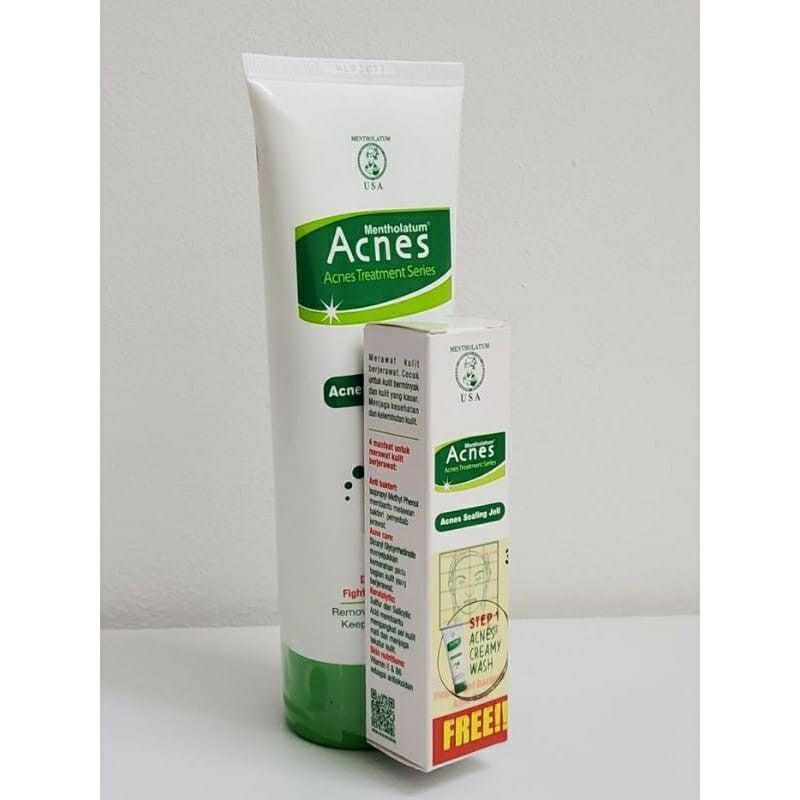 Acnes Creamy Wash 100gr FREE Sealing Gel 5gr