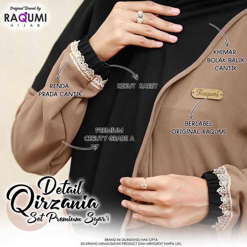 QIRZANIA GAMIS ORIGINAL RAQUMI HIJAB | GAMIS RAQUMI | GAMIS SET RAQUMI | GAMIS UNGUSALEM | GAMIS MIL