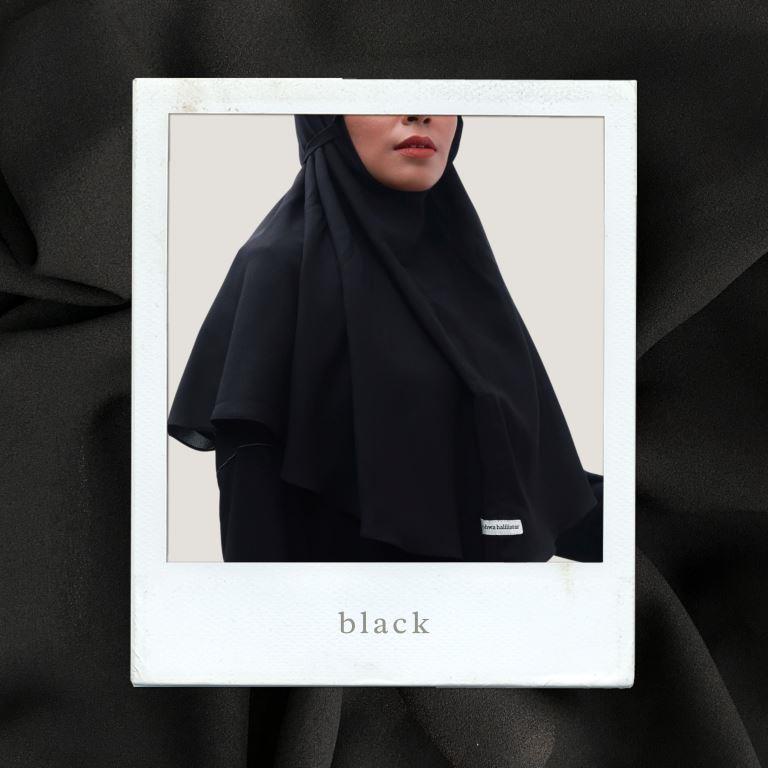 HIJAB INSTAN - BLACK - BERGO by Sohwa Halilintar