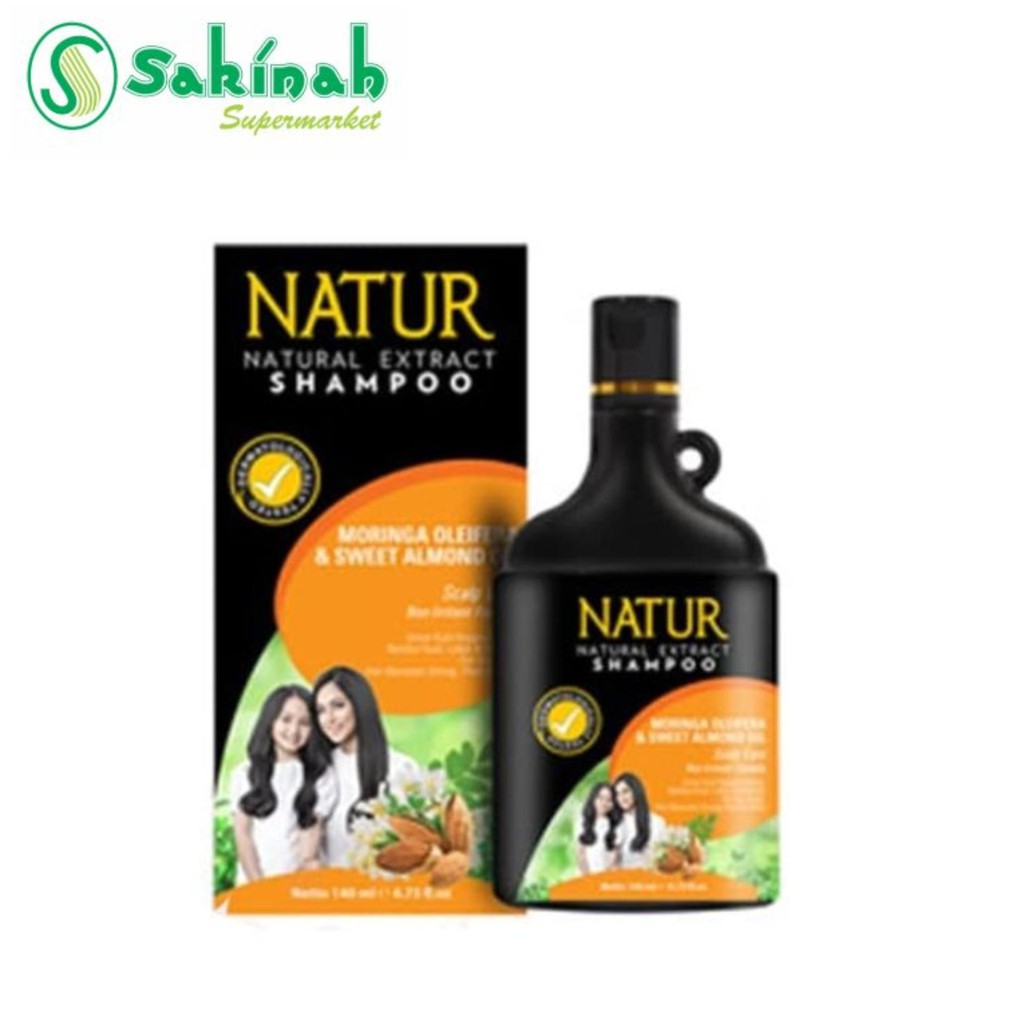 Natur Natural Extract Shampoo Moringa Eifera &amp; Sweet Almond Oil 140 Ml