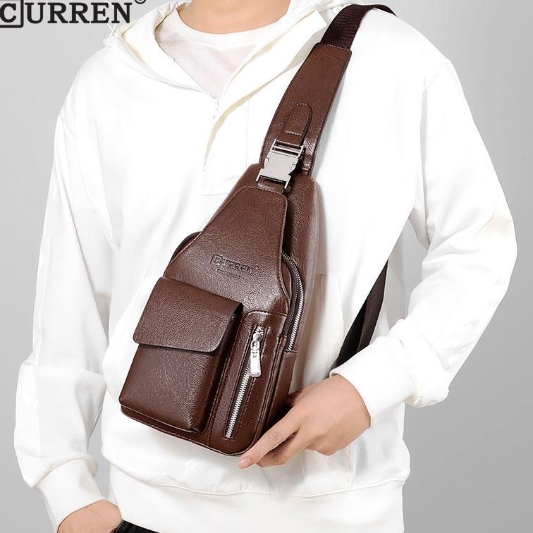 TERLARIS CURREN 9525 Tas Selempang Bahu Pria Kulit Premium CURRENOS