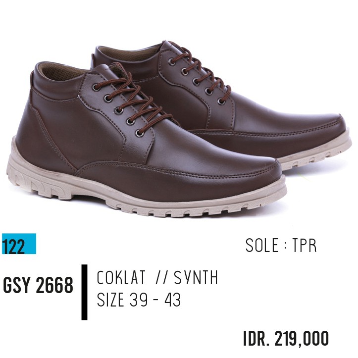 sepatu casual pria,sepatu boot casual,sepatu boots pria GSY2668