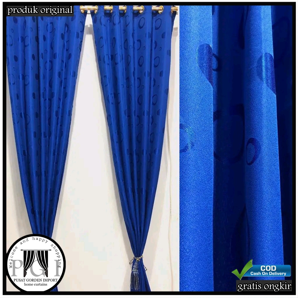 Gorden motif polkadot Minimalis Hordeng Jendela Kamar Tidur TERLARIS