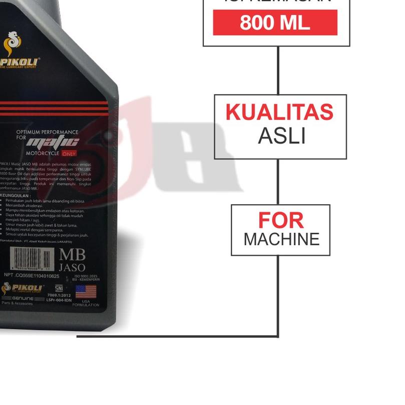 ✹ Oli Matik Pikoli Matic Synthetic Blend 800ml ◙