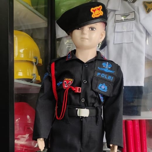RB Baju Profesi Anak PDL BRIMOB TERMURAH / Baju Brimob Anak / KOSTUM ANAK BRIMOB CILIK / BAJU