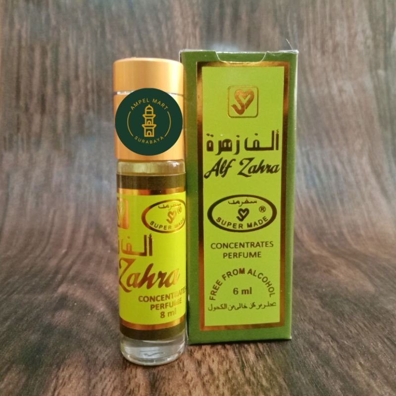 Parfum Alf Zahra 8 ml Roll On Non Alkohol - Supermade