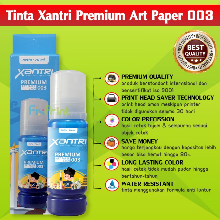 Tinta Art Paper Epsn 001 003 XANTRI Ink CMYK ART