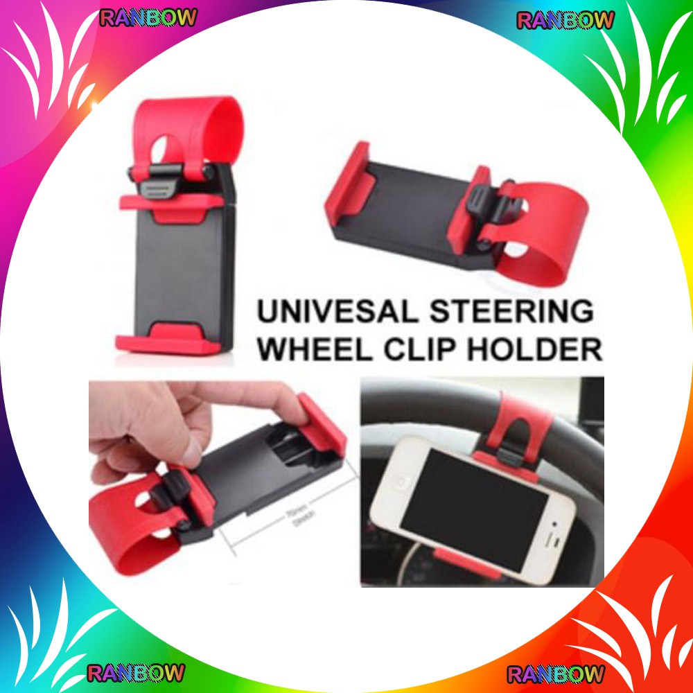 Car Holder Setir Mobil Holder Gps Hp Smartphone Mobil Holder Jepit Stir Mobil Holder Smartphone Shopee Indonesia