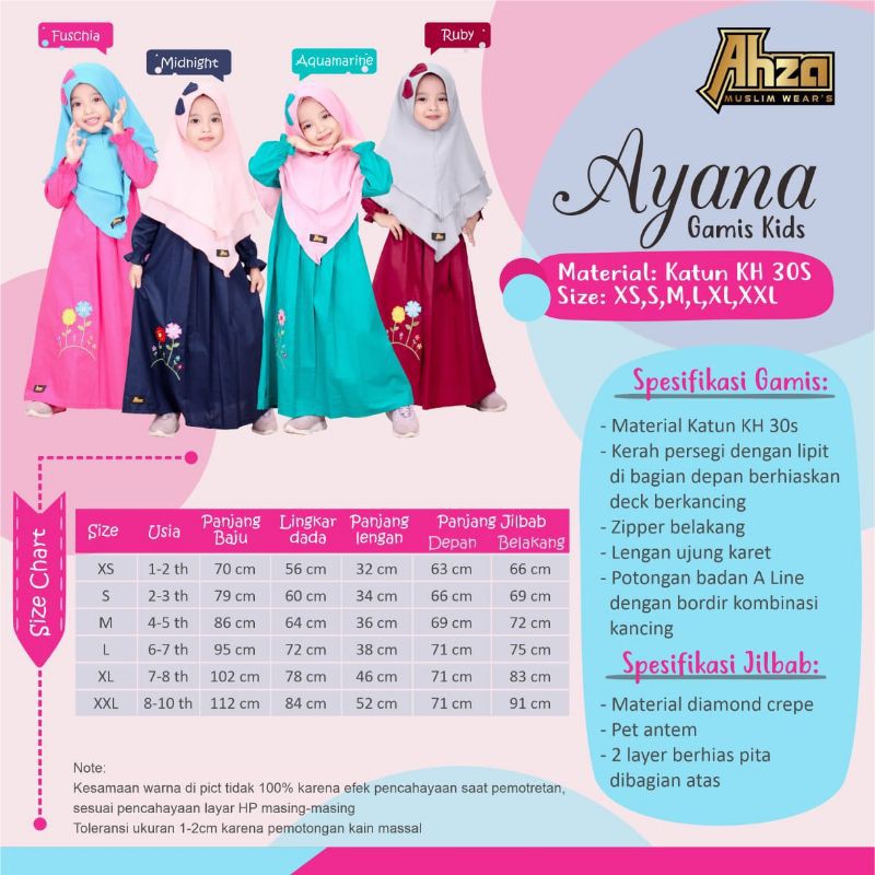 Gamis Ayana Kids by ahza