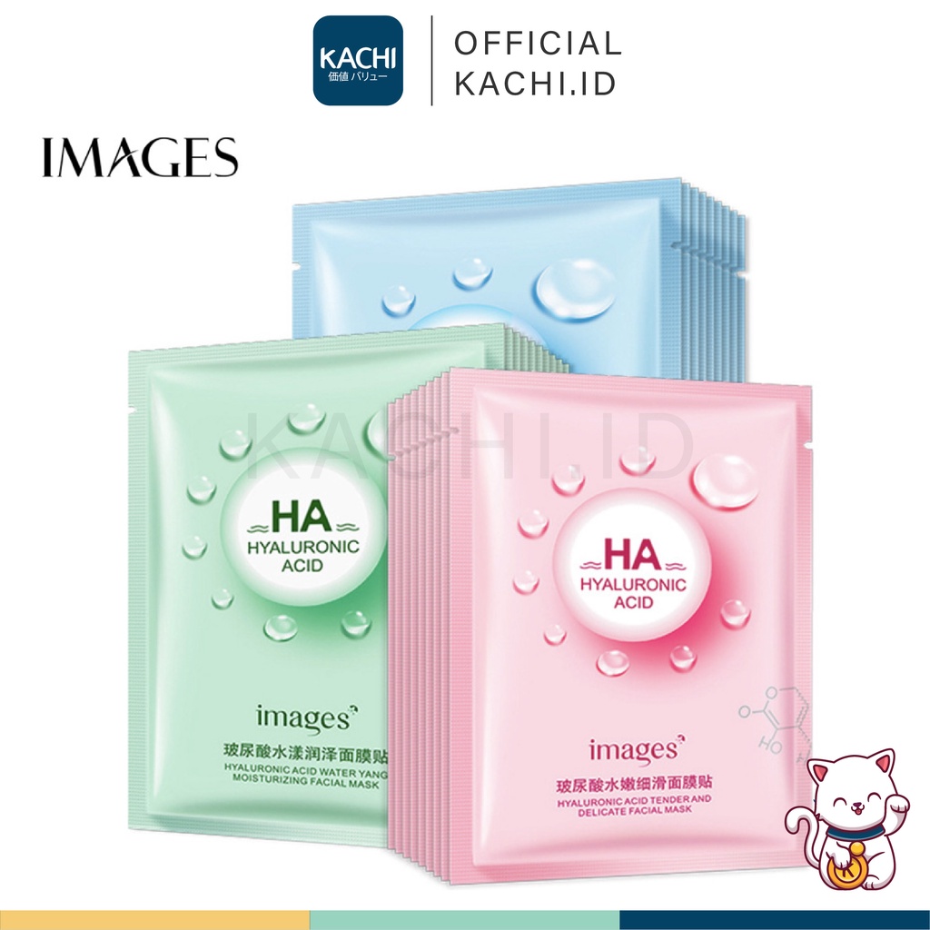 KACHI - IMAGES HA Hyaluronic Acid Facial Mask Sheet Masker Wajah Moisturizing Pelembab IM003