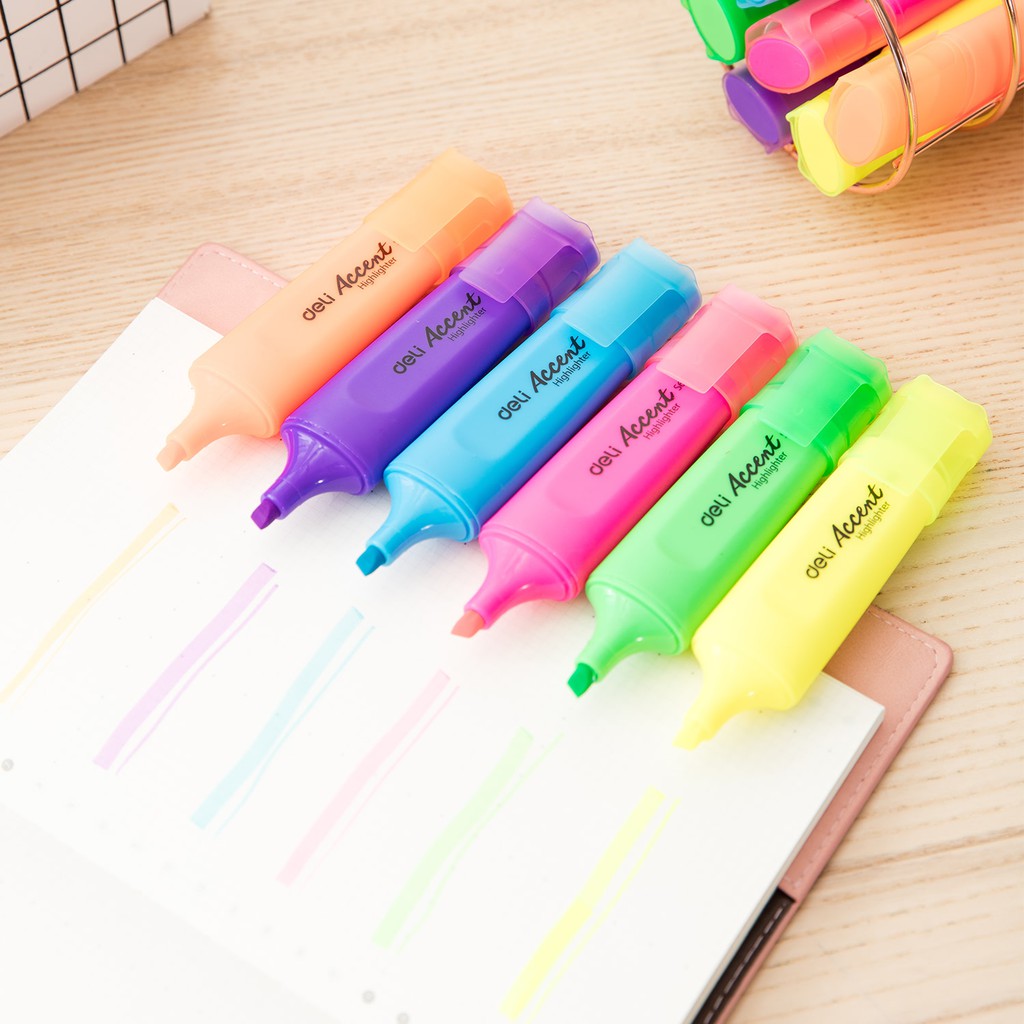 HAPPY TIME DELI HIGHLIGHTER ACCENT STABILO ANEKA WARNA CERAH 1-5mm ALAT TULIS KANTOR SEKOLAH KULIAH - ES621