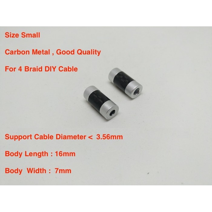 Small Carbon Metal Kabel Splitter For Cable 4 Braid