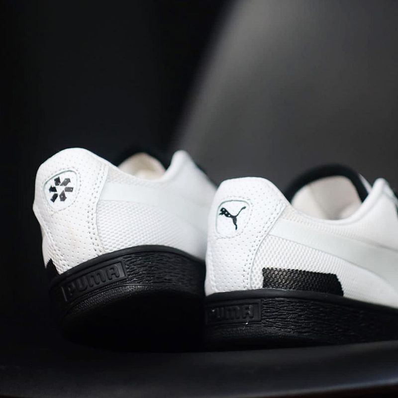 SEPATU PRIA  X UEG COURT WHITE BLACK ORIGINAL OEM SNEAKERS PRIA